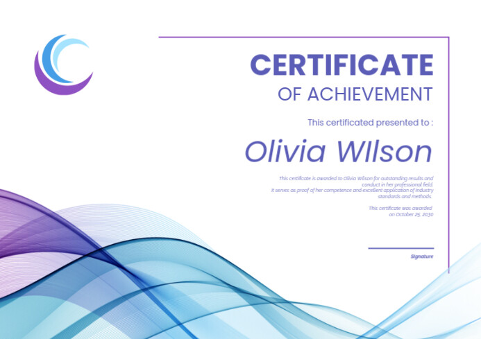 Certificate Of Appreciation A4 template
