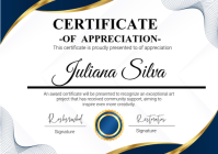 Certificate of appreciation A4 template