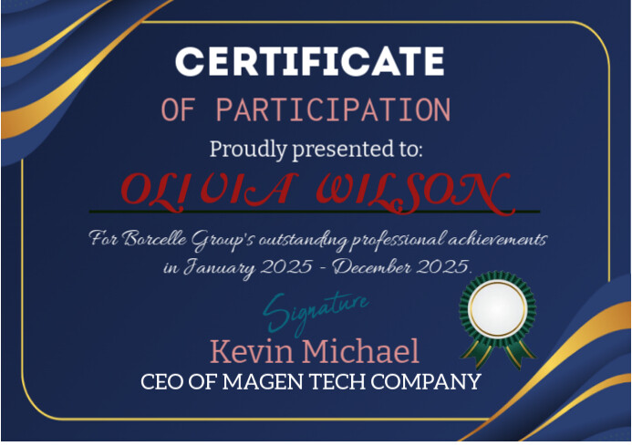 certificate of appreciation A4 template