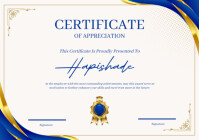 Certificate of appreciation A4 template
