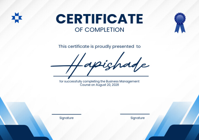 Certificate Of Appreciation A4 template