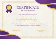 Certificate of appreciation A4 template
