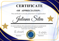 Certificate of appreciation A4 template