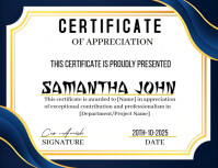 Certificate of appreciation Pamflet (Letter AS) template
