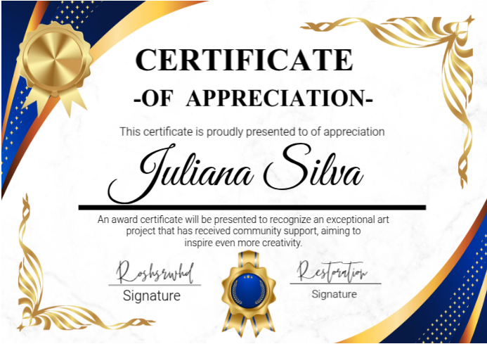 Certificate of appreciation A4 template