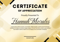 Certificate of Appreciation A4 template