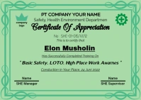 Certificate Of Appreciation Postcard template