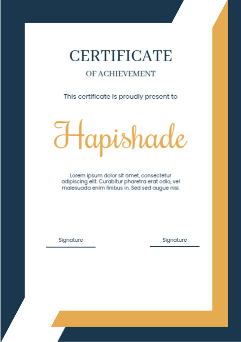 Certificate Of Appreciation A4 template