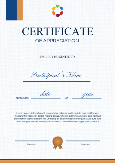 Certificate of appreciation design template | PosterMyWall