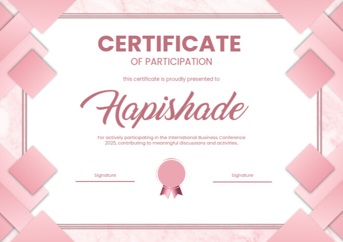 Certificate Of Appreciation A4 template