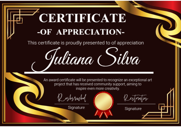 Certificate of appreciation A4 template
