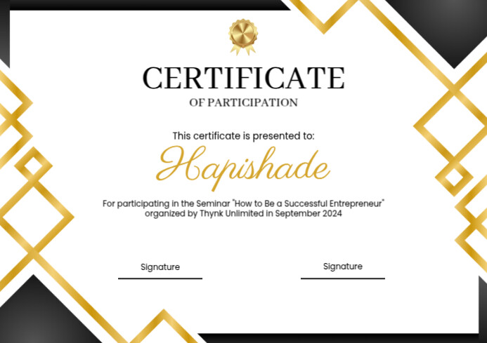 Certificate Of Appreciation A4 template