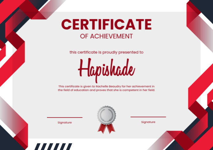 Certificate Of Appreciation A4 template
