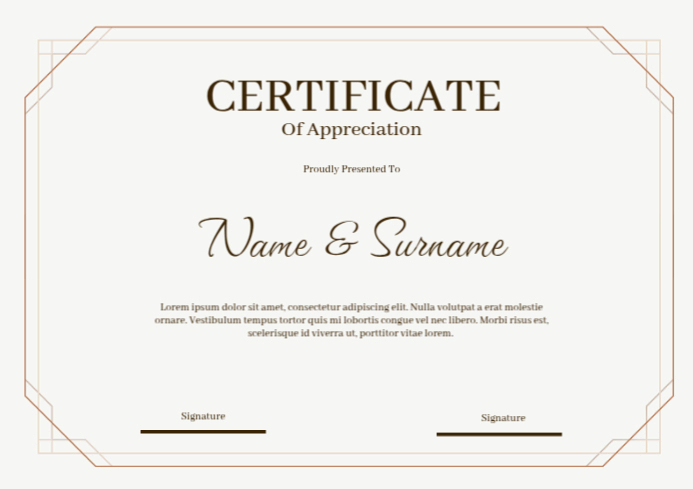 Certificate Of Appreciation Template | PosterMyWall