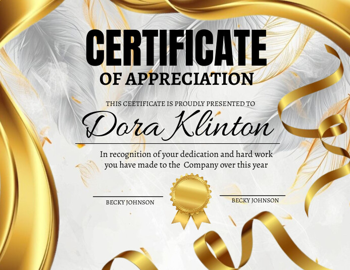Certificate of Appreciation Flyer (Us Letter) Templat | PosterMyWall