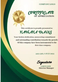 certificate of Appreciation Flyer/ templates A6