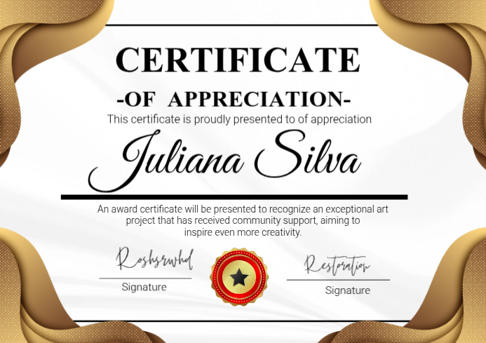 Certificate Of Appreciation Template A4 | PosterMyWall