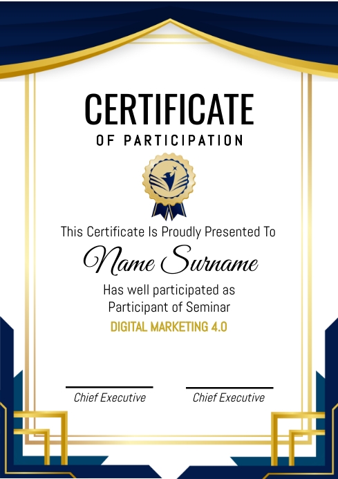 certificate of appreciation template A4