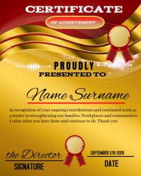 Certificate of appreciation template design Instagram Portrait
