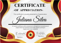 Certificate of appreciation template A4