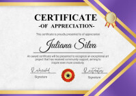 certificate of appreclation A4 template