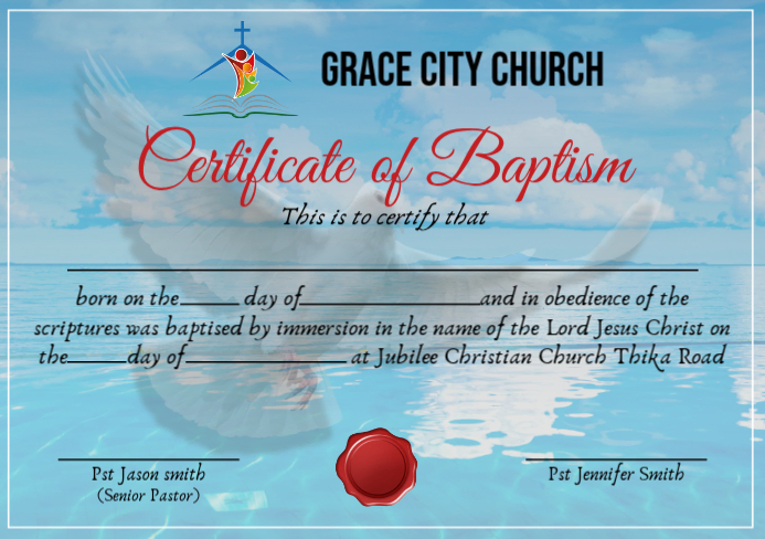 Copy of Certificate of Baptism | PosterMyWall