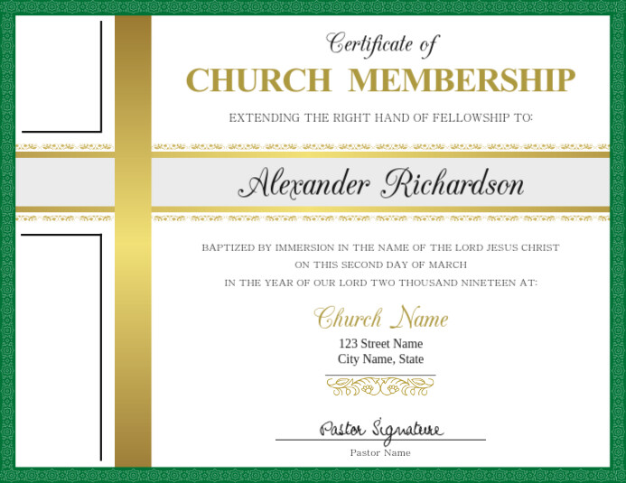 Certificate of Church Membership Template | PosterMyWall certificate-of-church-membership-template-postermywall