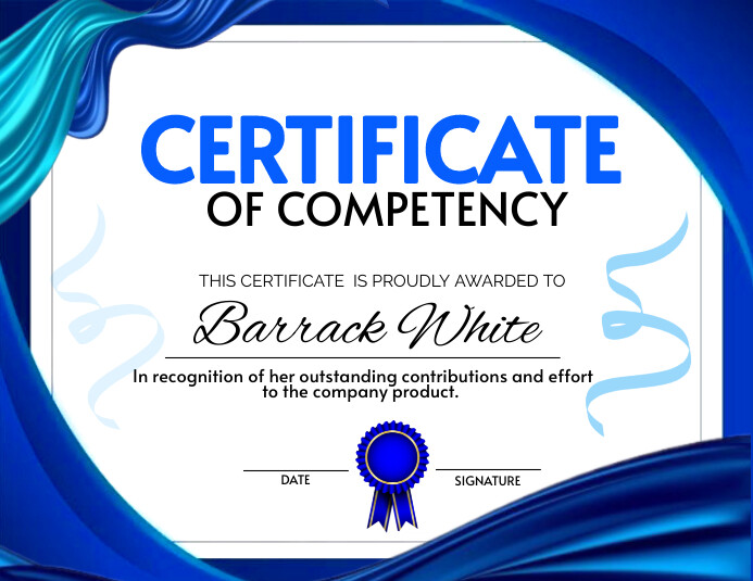 Copy of Certificate of competency blue flyer | PosterMyWall