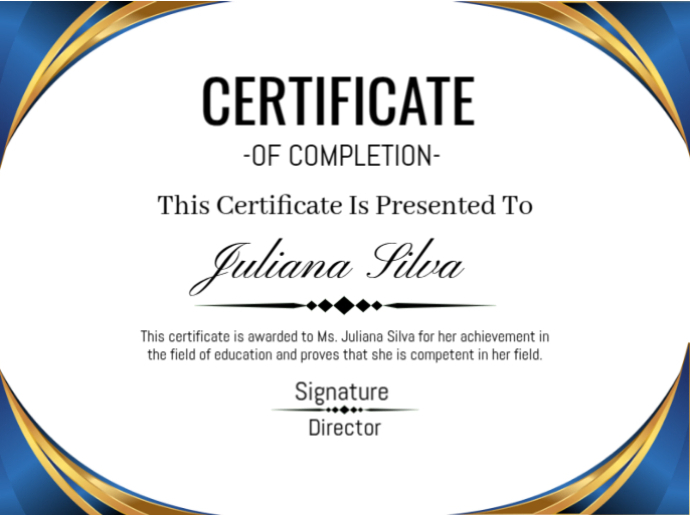 Certificate of completion award poster Template | PosterMyWall