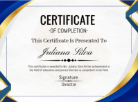 Certificate of completion award poster Presentazione template