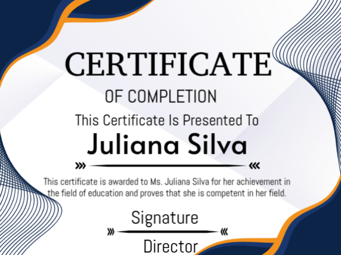Certificate of completion award poster Template | PosterMyWall