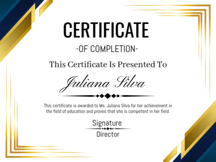 Certificate of completion Template | PosterMyWall