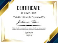 Certificate of completion Presentazione template