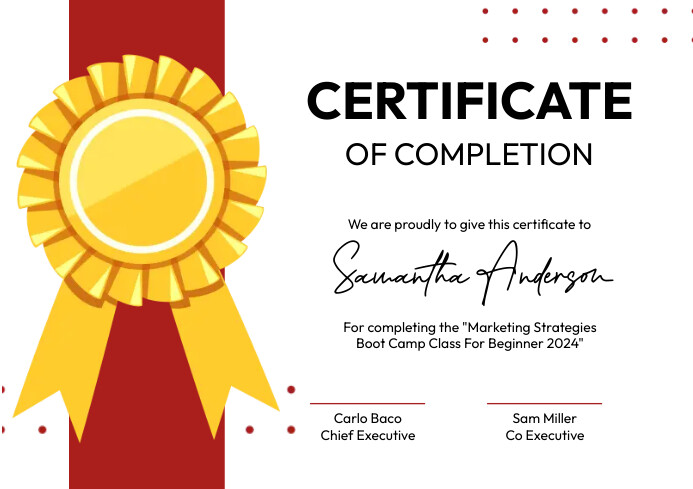Certificate of Completion Template | PosterMyWall