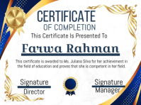 Certificate of completion Presentazione template