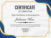 Certificate of completion Presentation template