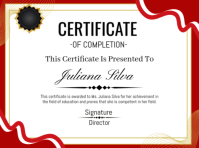 Certificate of completion งานนำเสนอ Presentation template
