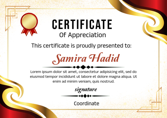 Certificate of completion A4 template