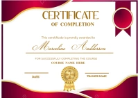 certificate of completion Postcard template