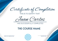 Certificate of Completion Postcard template