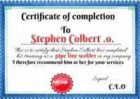 Certificate of completion of business trainin Ikhadi leposi template