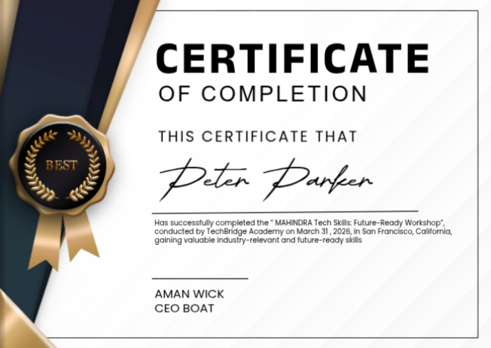 Certificate of Completion Postcard Template | PosterMyWall