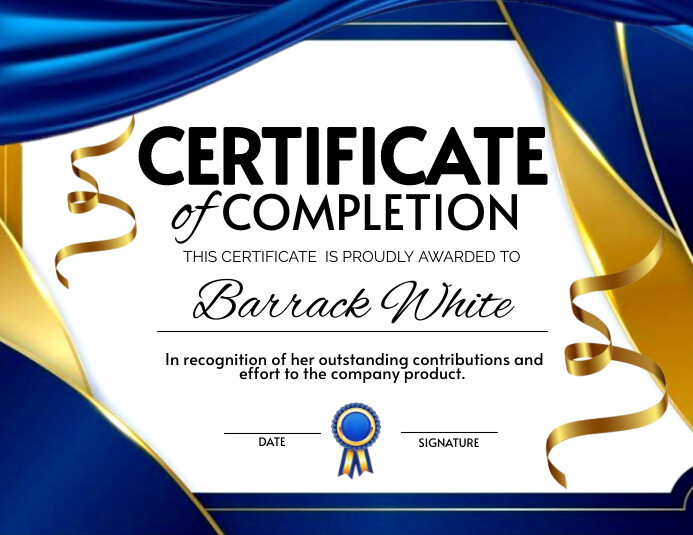 Certificate of Completion White Flyer Pamflet (VSA Brief) template