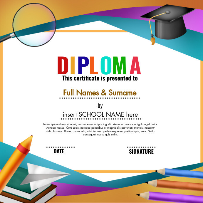 Diploma Design Template