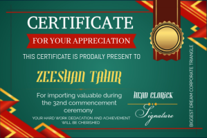 Türkis Appreciation Certificate Etiket Template