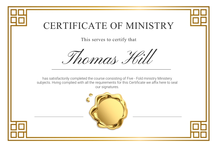 Image 16 for Free Ordination Certificate Template