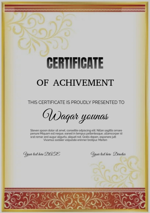 Certificate of occupancy Template | PosterMyWall