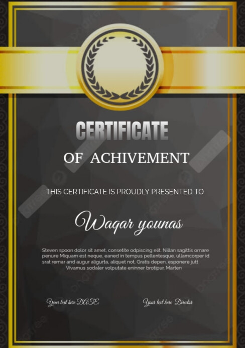 Certificate of occupancy A5 template