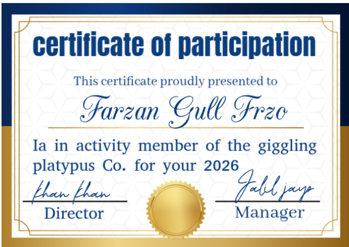 Certificate of participation Template | PosterMyWall