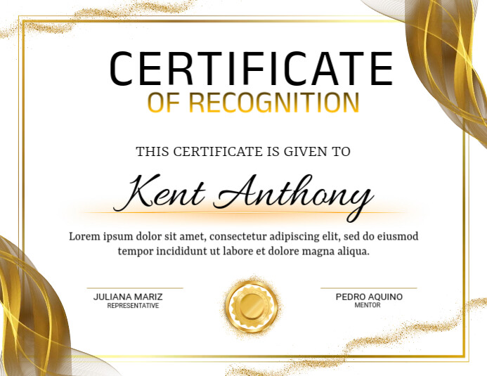 certificate of recognition design Template | PosterMyWall